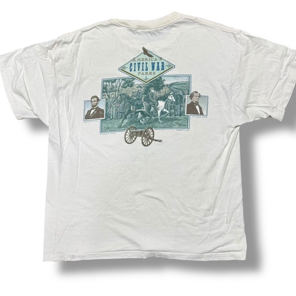 Vintage‎ Civil War Parks tee XL fits L Eastern National USA cotton graphic shirt - Picture 2 of 9